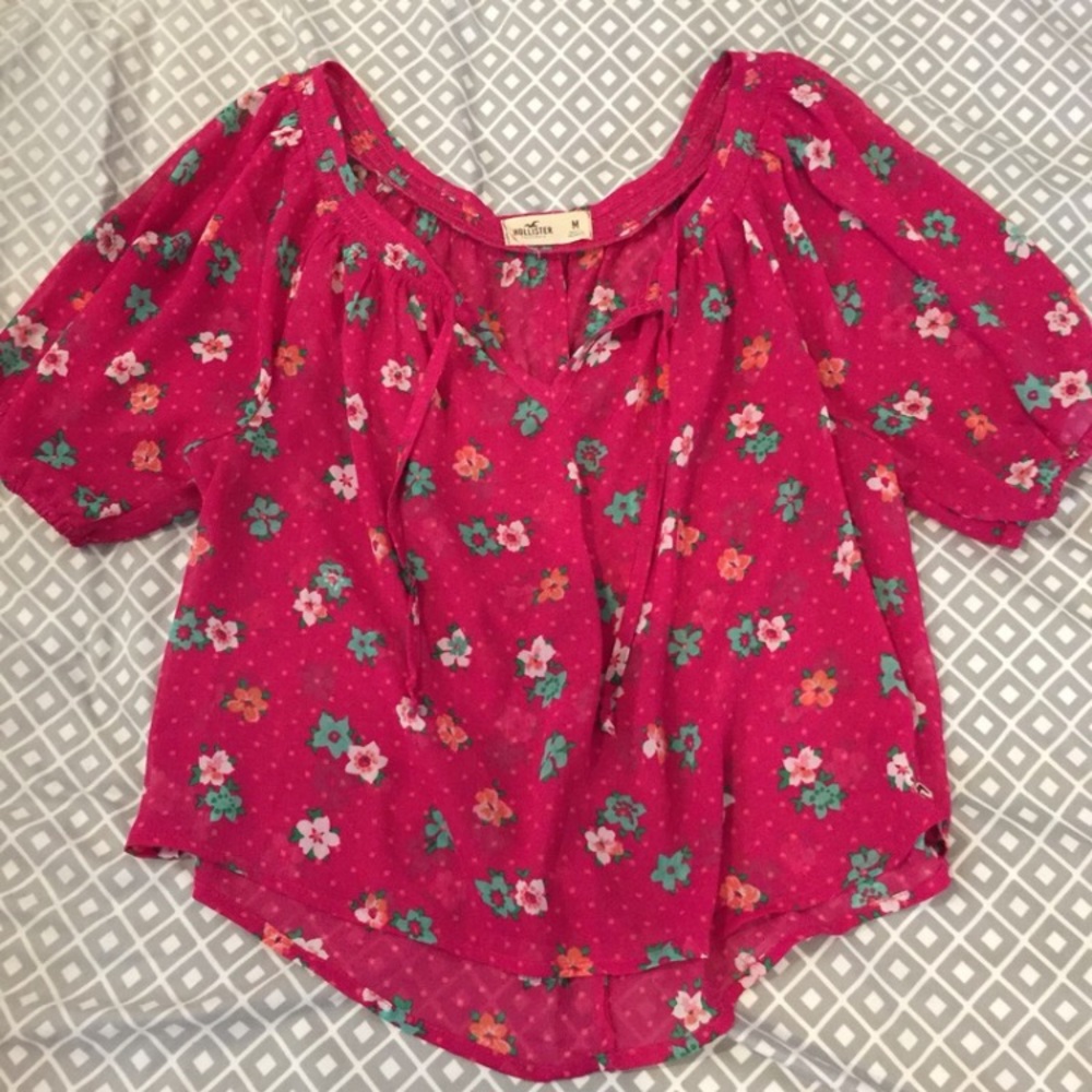 Hollister Sheer Floral Top